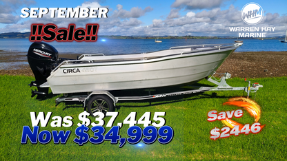 Circa 450T with Mercury 40hp 4 stroke engine