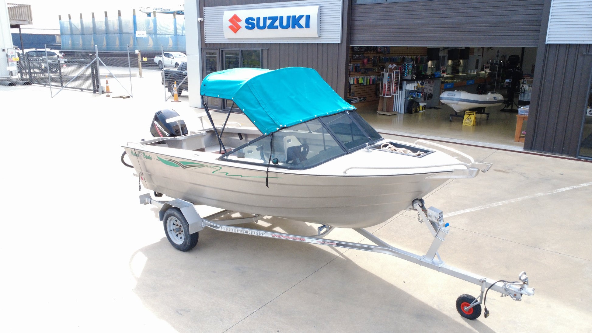 Used Marco 480 Blazer with Mercury 50hp 2 stroke outboard 