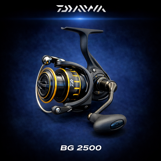 Daiwa BG 2500 spinning reel black and gold saltwater fishing reel