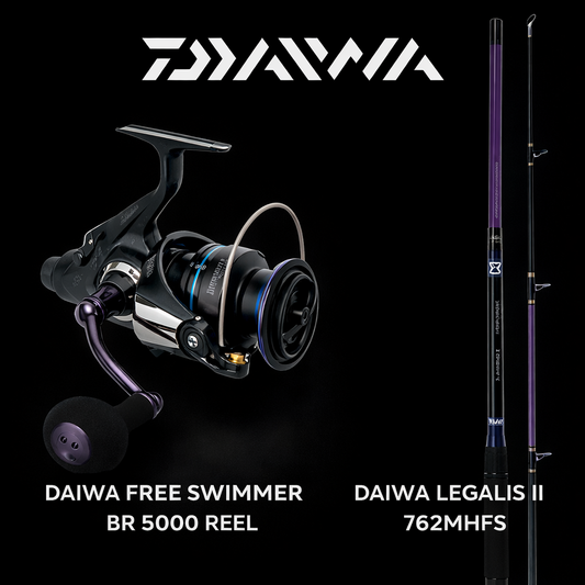 Daiwa Free Swimmer BR 5000 reel with Daiwa Legalis II 762MHFS softbait rod combo