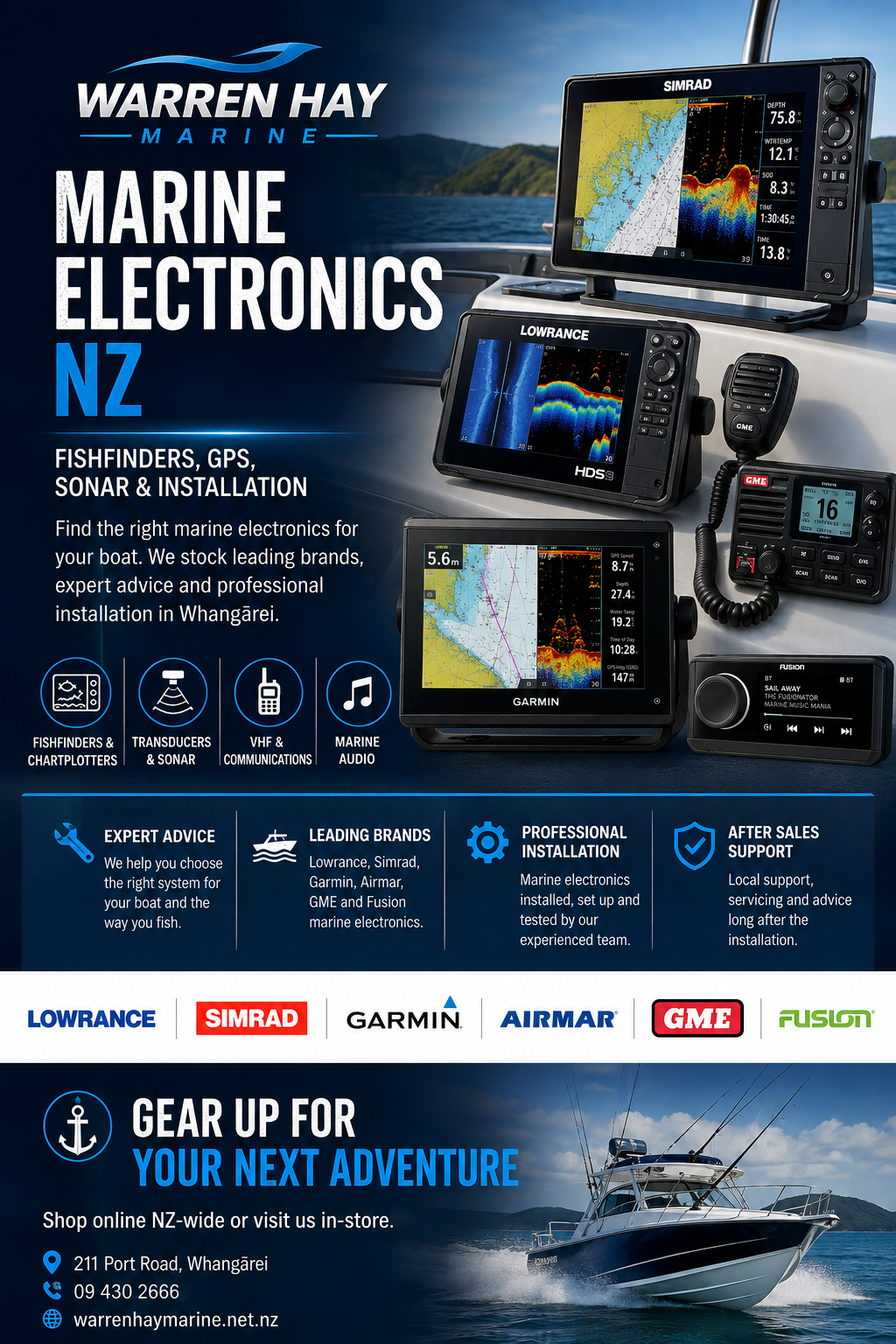 Marine Electronics NZ – Fishfinders, GPS, Sonar & Installation
