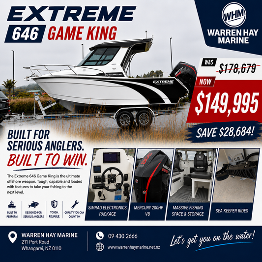 Extreme 646 GameKing, special price, Save $28,684, Warren Hay Marine, Whangarei 