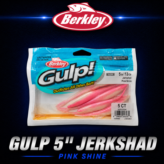 Berkley 5" Pinkshine Jerkshad, Softbait, Warren Hay Marine, Whangarei