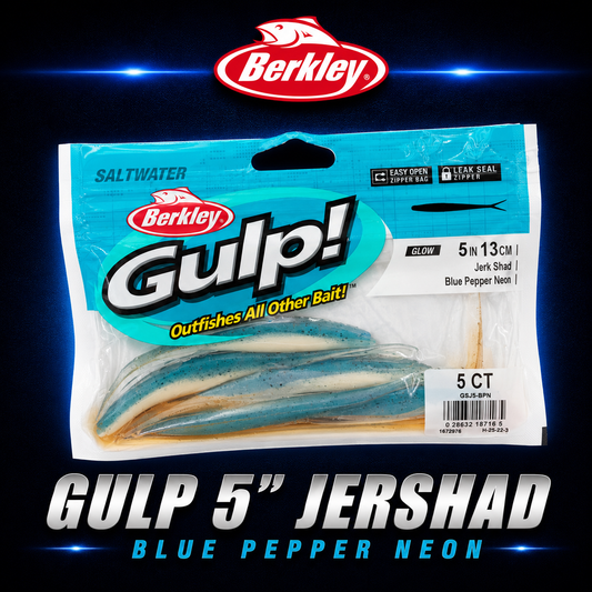 Gulp 5" Jerkshad "Blue Pepper Neon"
