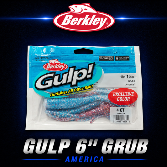 Berkley Gulp 6" Grub America, Softbaits ,Warren Hay Marine, Whangarei