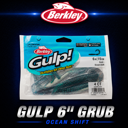 Berkley Gulp 6" Ocean Shift grub, SoftBait, Warren Hay Marine, Whangarei