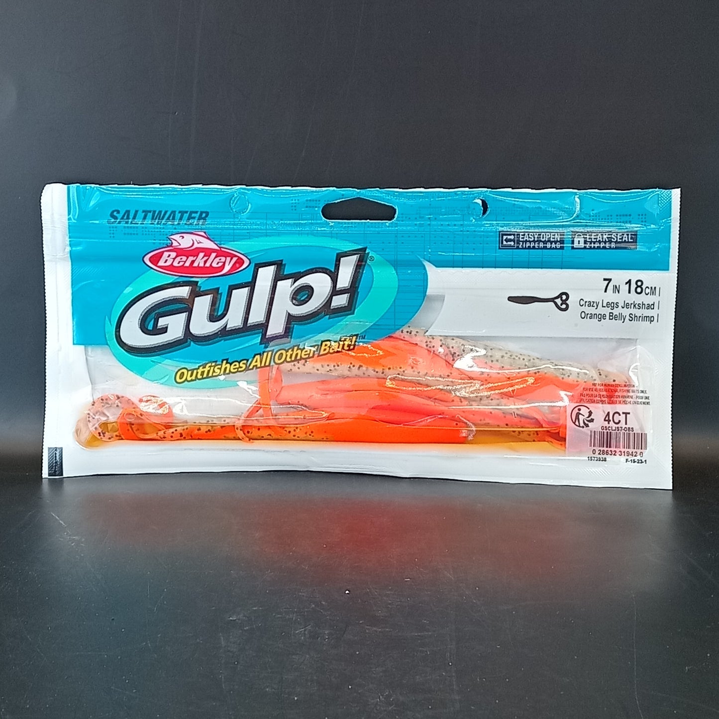 Gulp 7" Crazy legs "Orange Belly Shrimp"