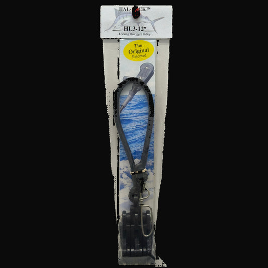 Hal-Lock Triple Locking Outrigger Pulley – triple roller outrigger pulley with secure locking system for precise multi-line trolling control.
