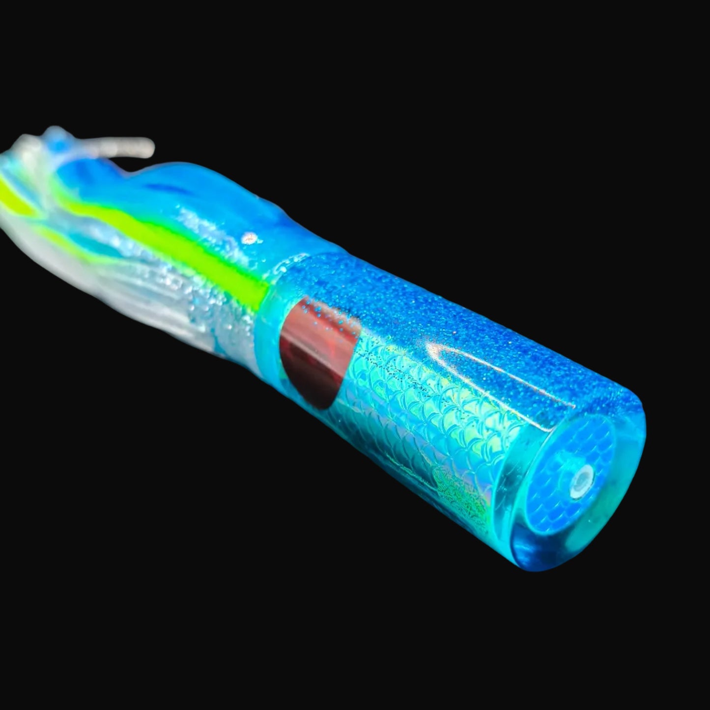 Tantrum TTS AMN Game Fishing Lure – Light Blue Head with Blue/Silver/Green Blue Ocean Skirts (VAN)