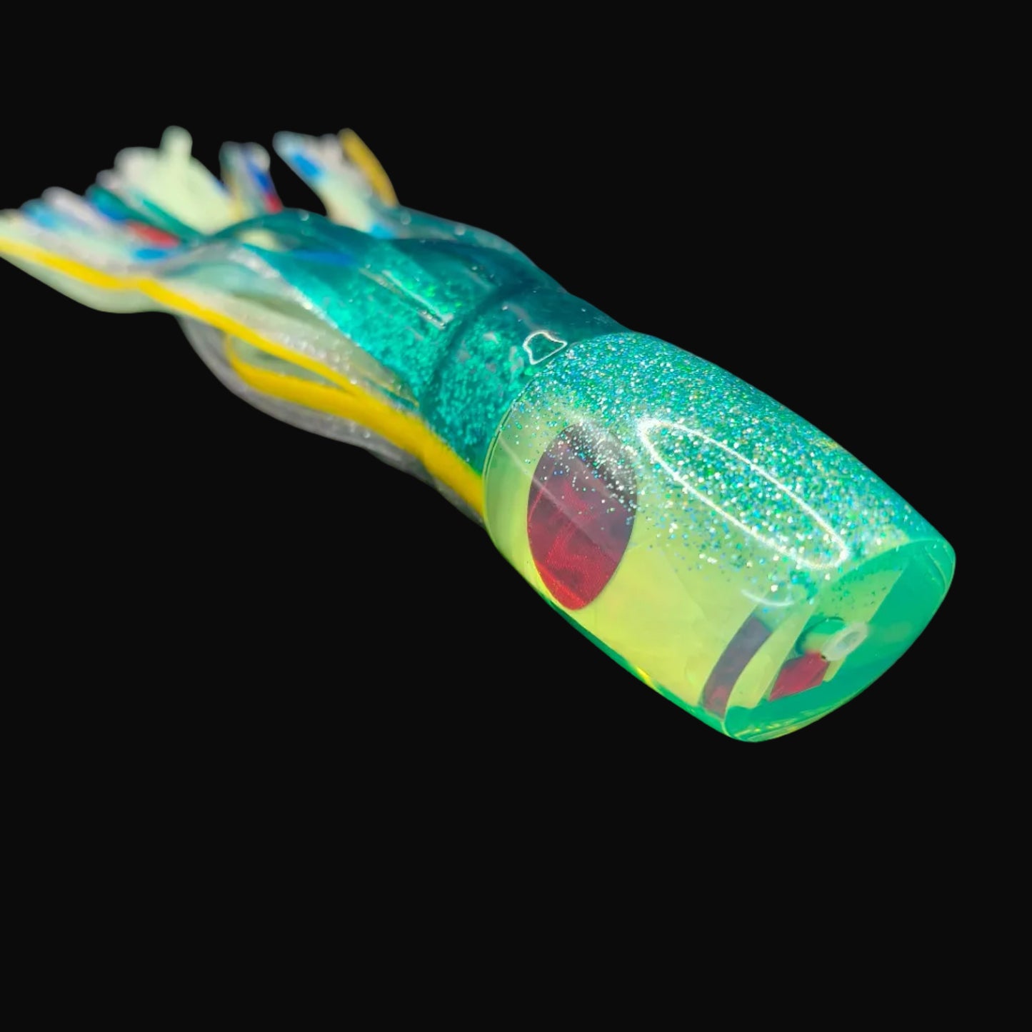 Tantrum TTS Small Bandit Game Fishing Lure – Fluoro Yellow with Green/Silver over Lumo Skirts (VAN)