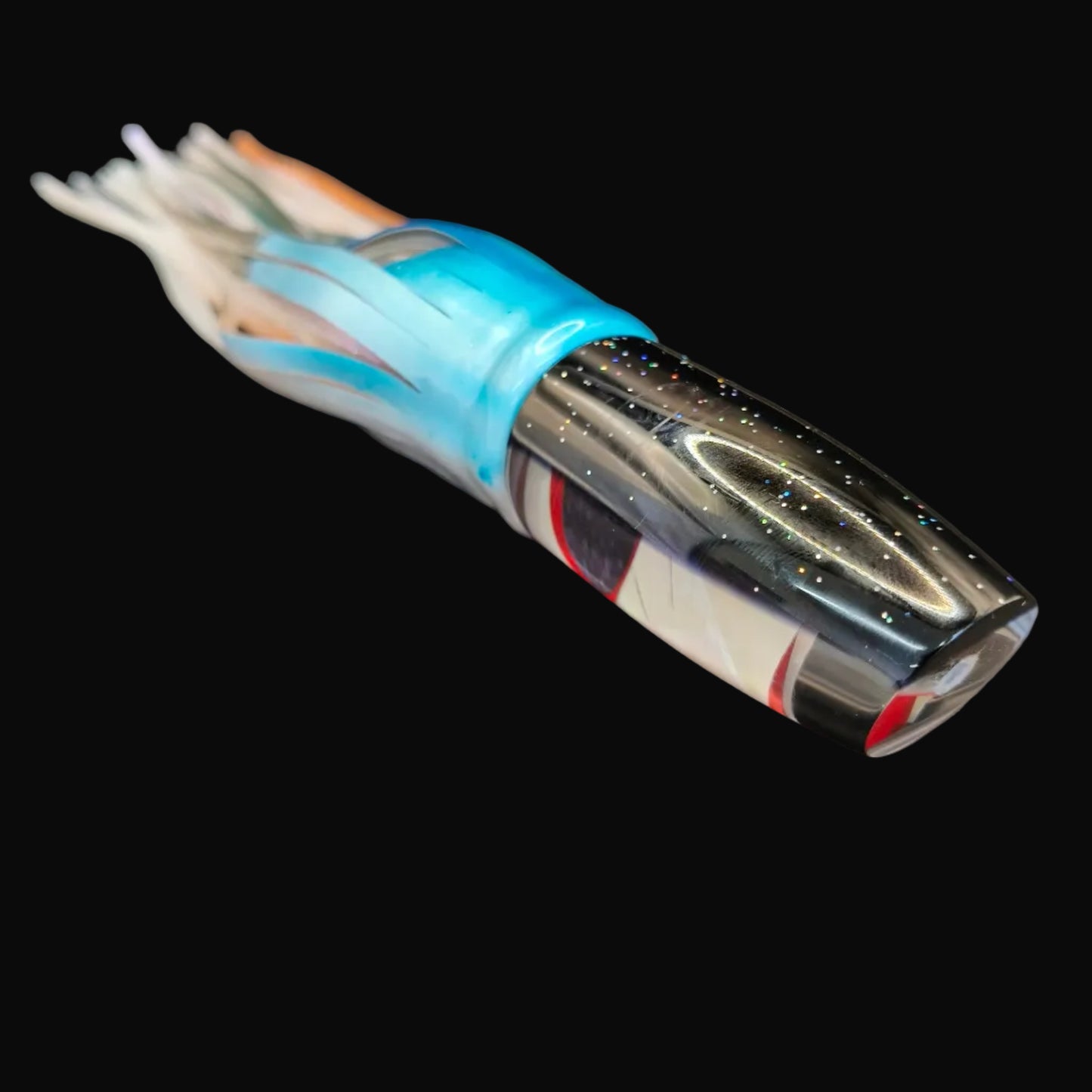 Tantrum TTS Medium Plunger Game Fishing Lure – Black Head with White Salmon over Pearl (VAN)