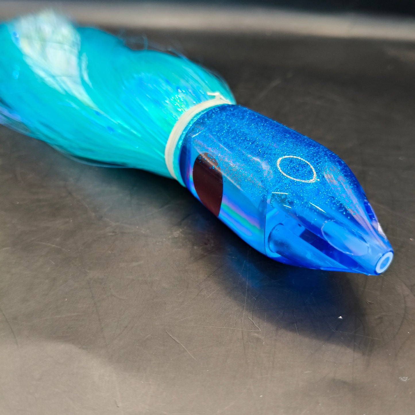 Tantrum TTS Medium Jetpack Game Fishing Lure – Dark Blue Head with Ice Blue over Pearl Strobez (VAN)