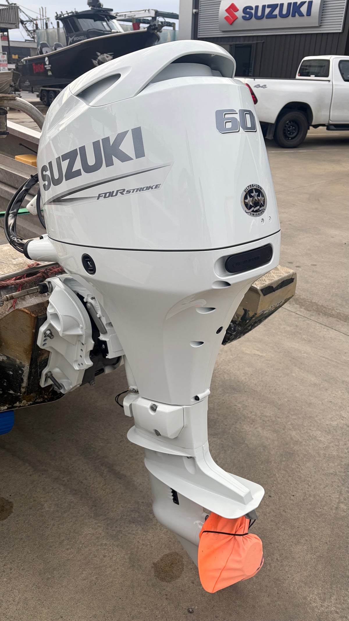 Suzuki outboard servicing at Warren Hay Marine workshop in Whangārei Northland