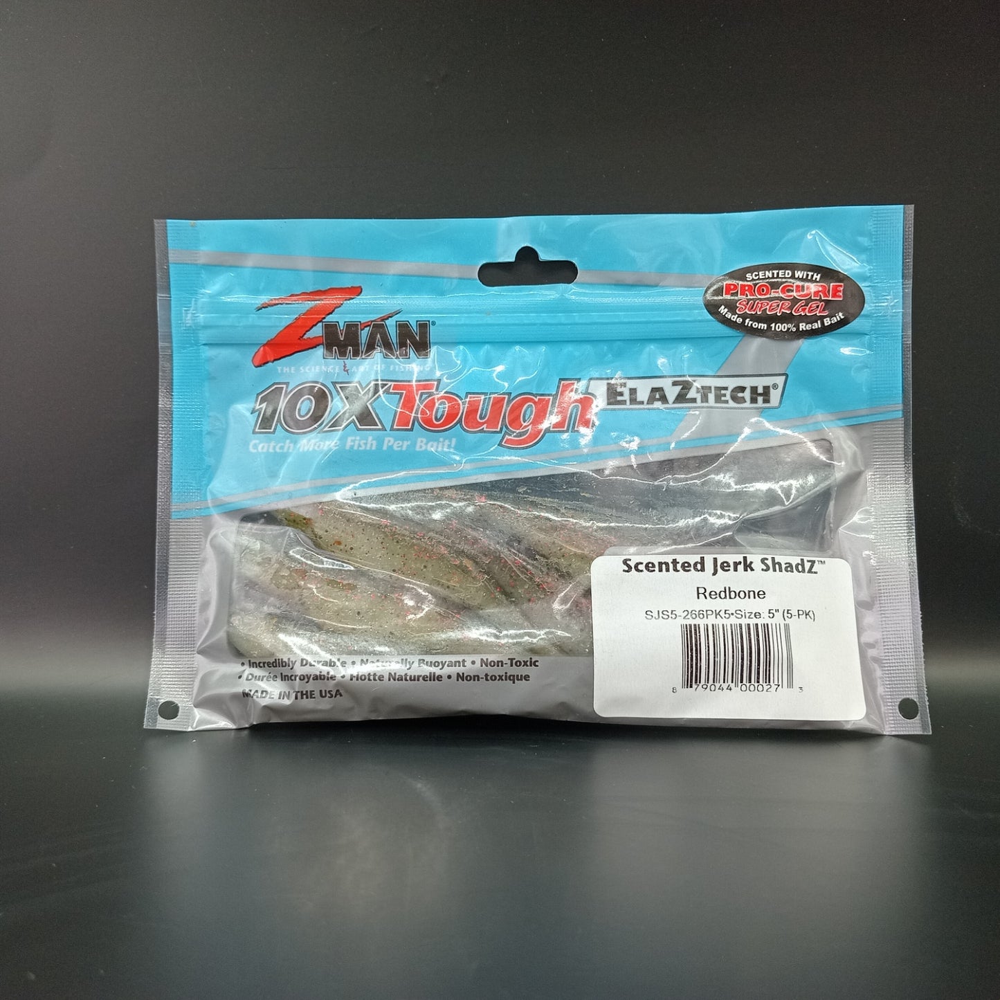 Zman Scented Jerkshad 5" Red Bone