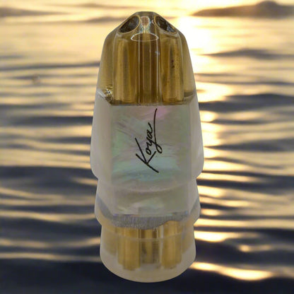 Koya mini AK bullet 7" (White MOP) White over Pink Flash-a-bou
