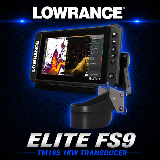 Lowrance Elite FS9 fishfinder with TM185 1kW transducer – premium offshore sonar and marine electronics package, Warren Hay Marine, Whangarei 