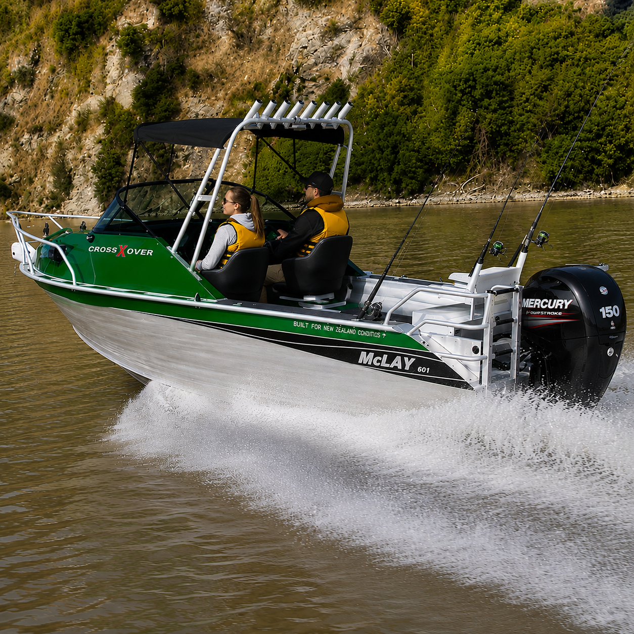 Mclay 601 CrossXover powered by a mercury outboard, Warren Hay Marine, Whangarei 