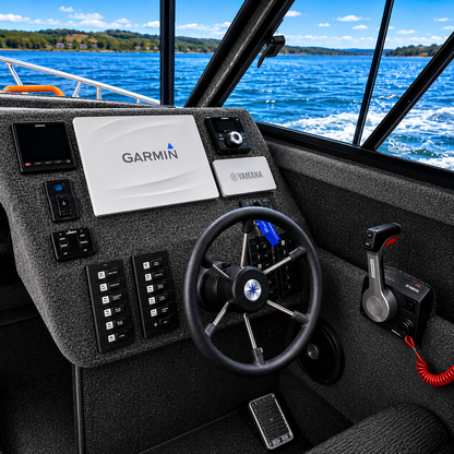 McLay 701 Gen 2 Hardtop featuring large Spaceious helm, Warren Hay Marine, Whangarei 