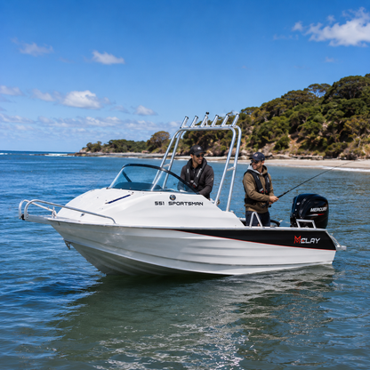 McLay 551 Sportsman aluminium fishing and family boat available from Warren Hay Marine, Northland.
