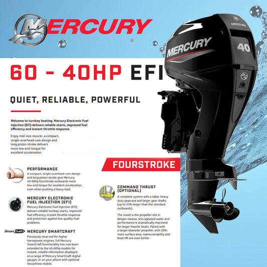 Mercury 40 - 60hp Outboard