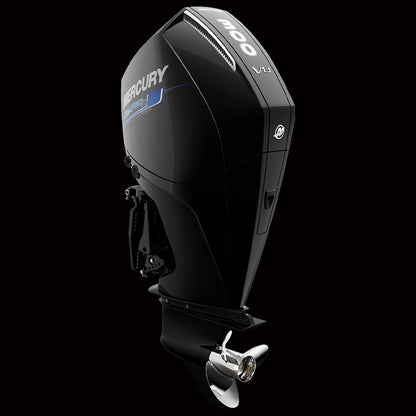 Mercury 300HP XL SeaPro DTS outboard with extra-long shaft, V8 4-stroke engine, and digital throttle – built for commercial use, available at Warren Hay Marine in Whangārei.