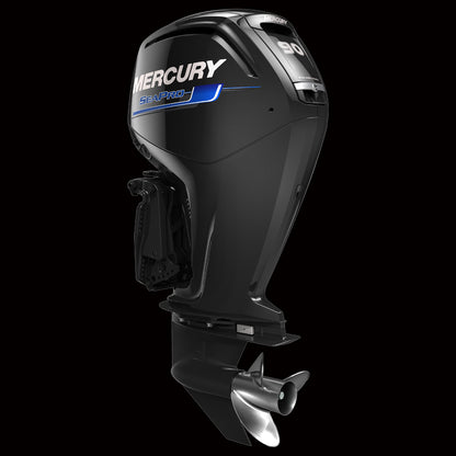 Mercury 90HP ELPT CT EFI SeaPro outboard with Command Thrust gearcase, remote steering, electric start, and power trim – available at Warren Hay Marine in Whangārei.
