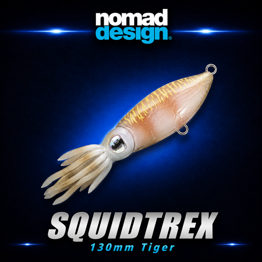 Squidtrex 130mm tiger, Soft fishing Lure, Warren Hay Marine, Whangarei 