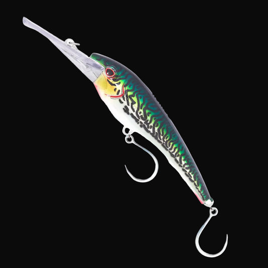 Nomad DTX 200HD 200mm hardbody minnow lure in Green Mackerel color for offshore game fishing