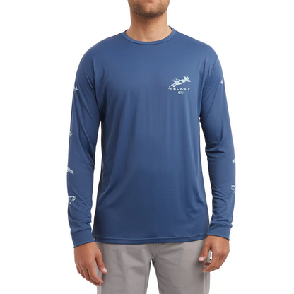 Aquatek Gyotaku Fishing Shirt - Smokey Blue