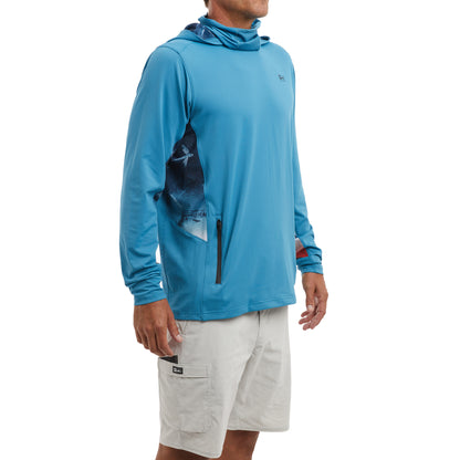 Exo-Tech Gyotaku Fade Hooded Fishing Shirt