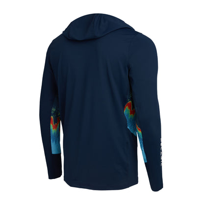 Exo-Tech Sonar Hooded Fishing Shirt - Navy