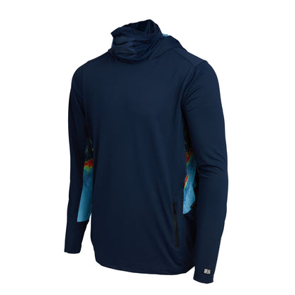 Exo-Tech Sonar Hooded Fishing Shirt - Navy