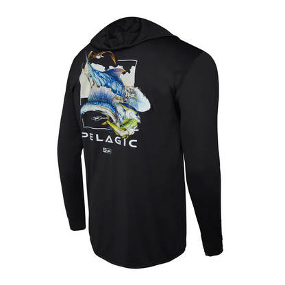 Aquatek Goione Slam Hooded Fishing Shirt - Black