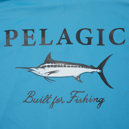 Vaportek Marlin Made Hooded Fishing Shirt - Ocean