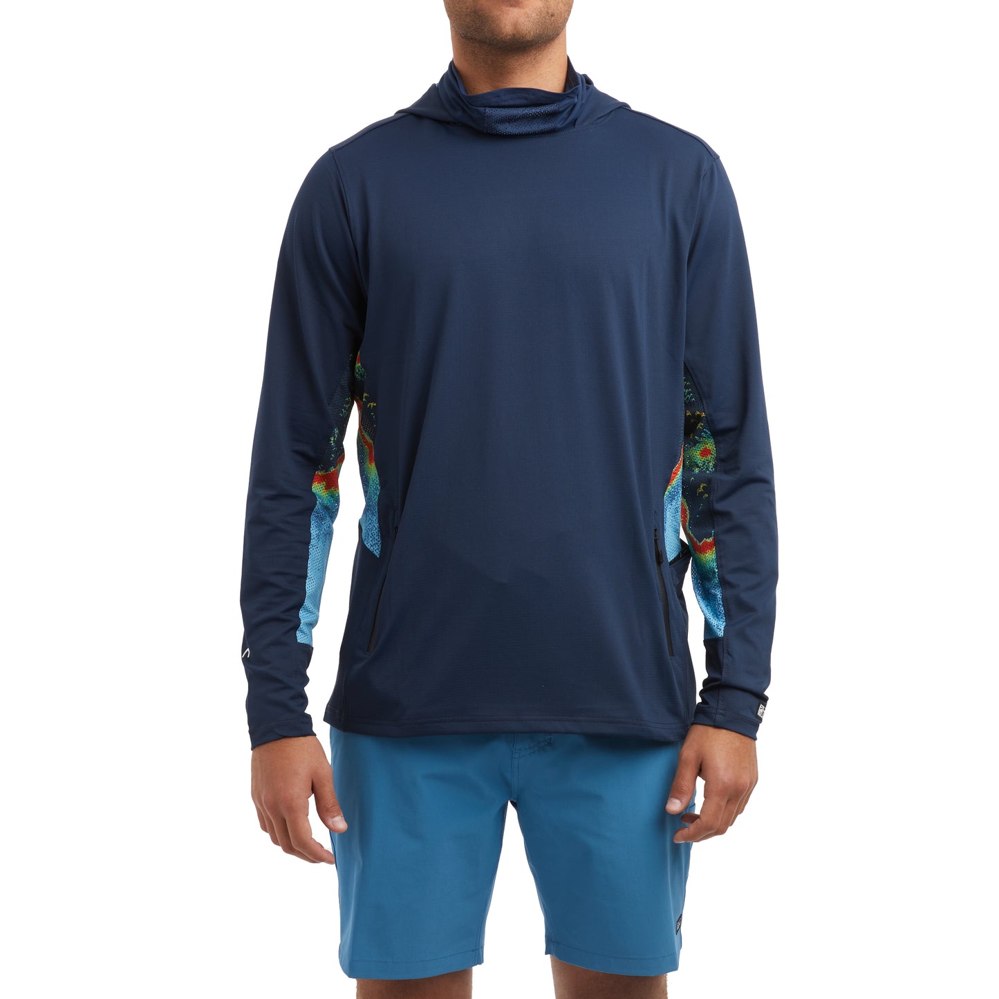 Exo-Tech Sonar Hooded Fishing Shirt - Navy