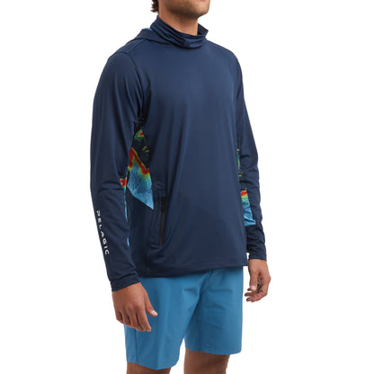 Exo-Tech Sonar Hooded Fishing Shirt - Navy
