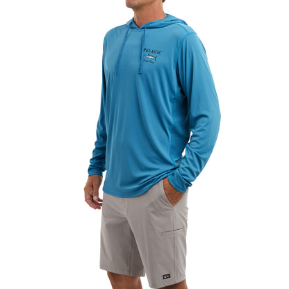 Vaportek Marlin Made Hooded Fishing Shirt - Ocean