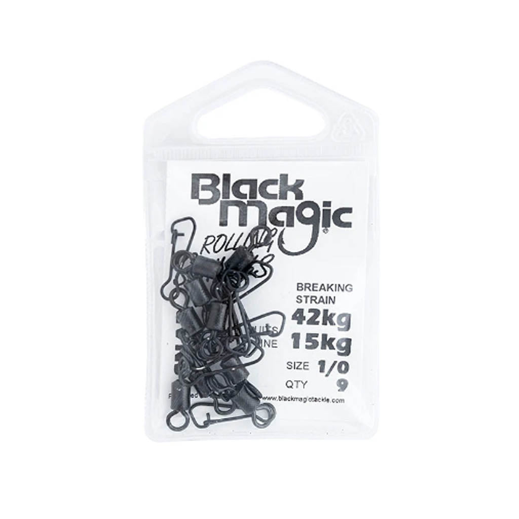 Black Magic Rolling Snap Swivels