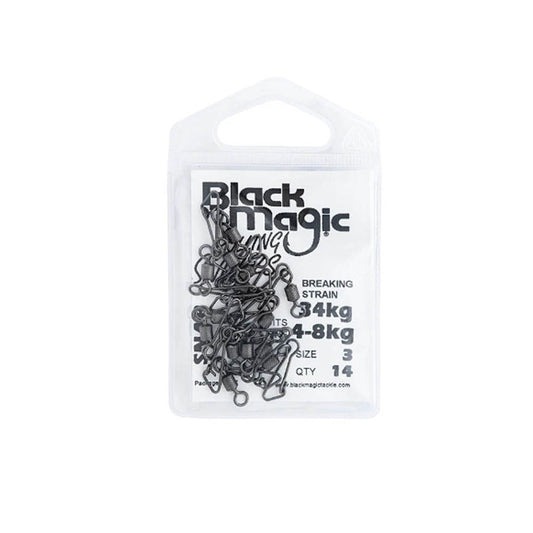 Black Magic Rolling Snap Swivels