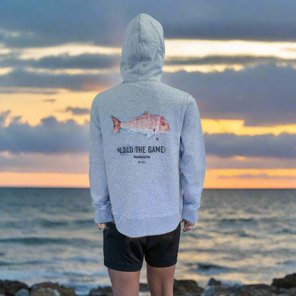 SHIMANO LEAD THE GAME SNAPPER GREY HOODIE