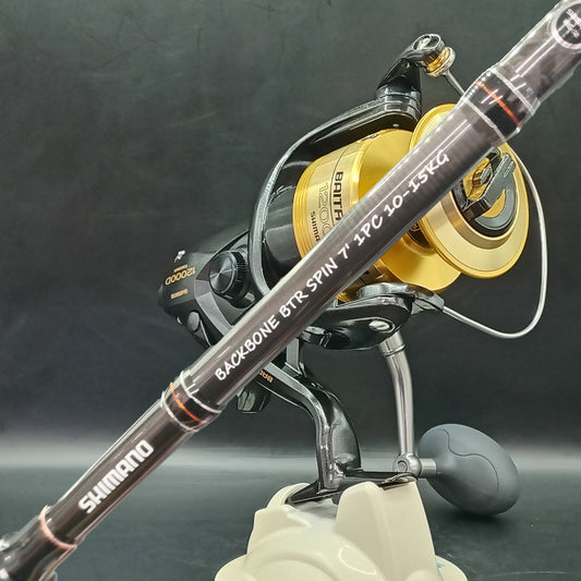 Shimano BTR 12000 D + backbone 10-15kg 7' rod