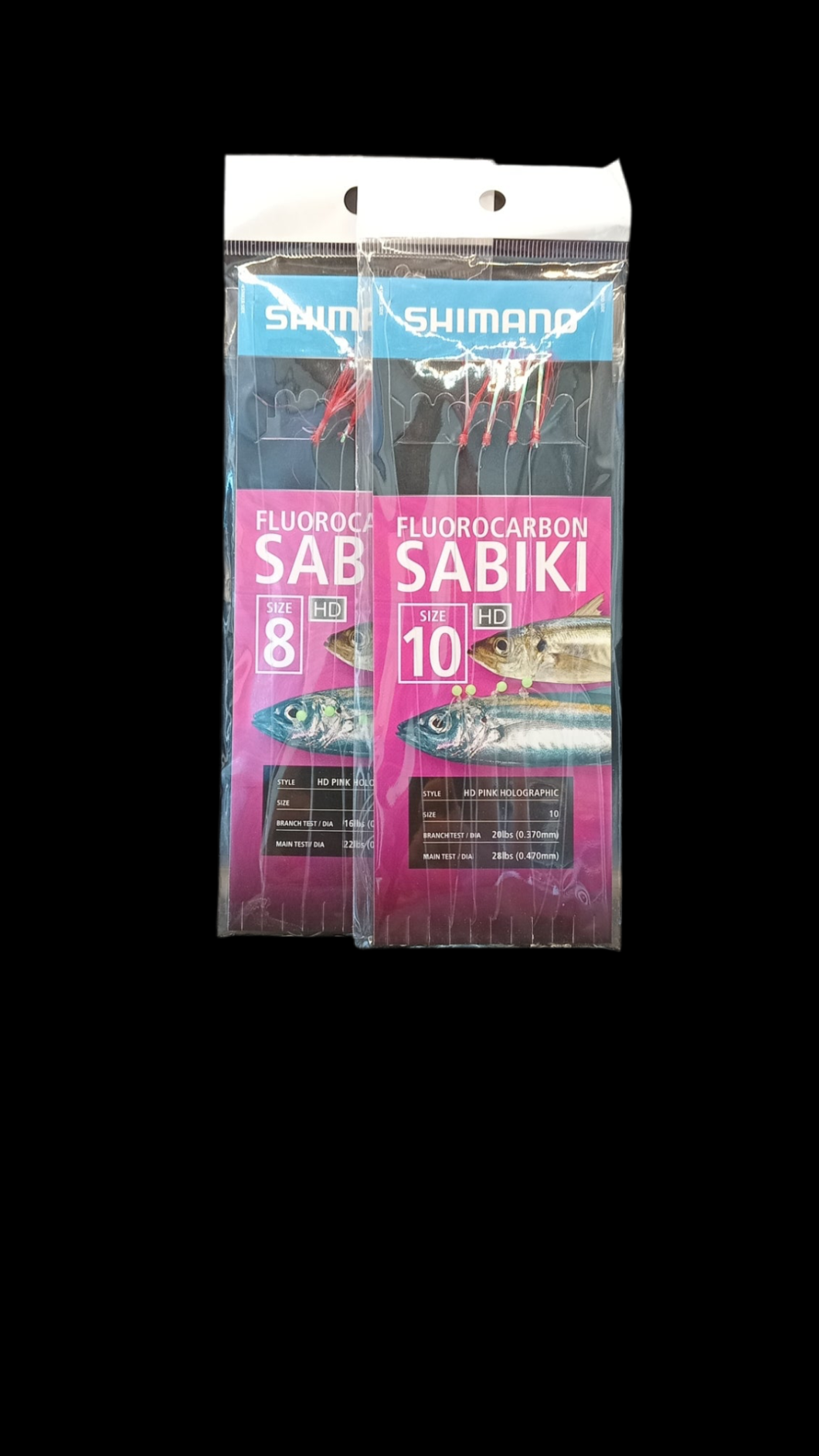 Shimano Fluorocarbon Sabiki Pink Holographic rig for live bait fishing
