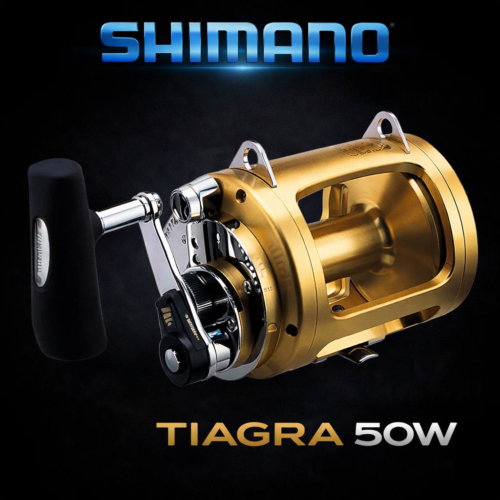 Shimano Tiagra 50w game fishing reel for marlin and tuna