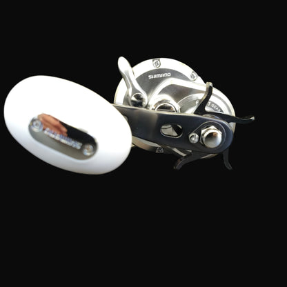 Shimano Trinidad 12A overhead fishing reel – compact high-performance saltwater reel with aluminium frame and smooth drag system.