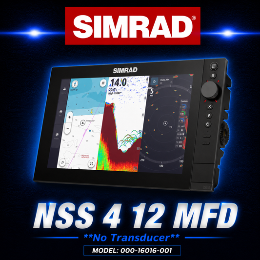 Simrad NSS 4 12-inch MFD marine chartplotter and fish finder with sonar, radar and navigation display – no transducer included.