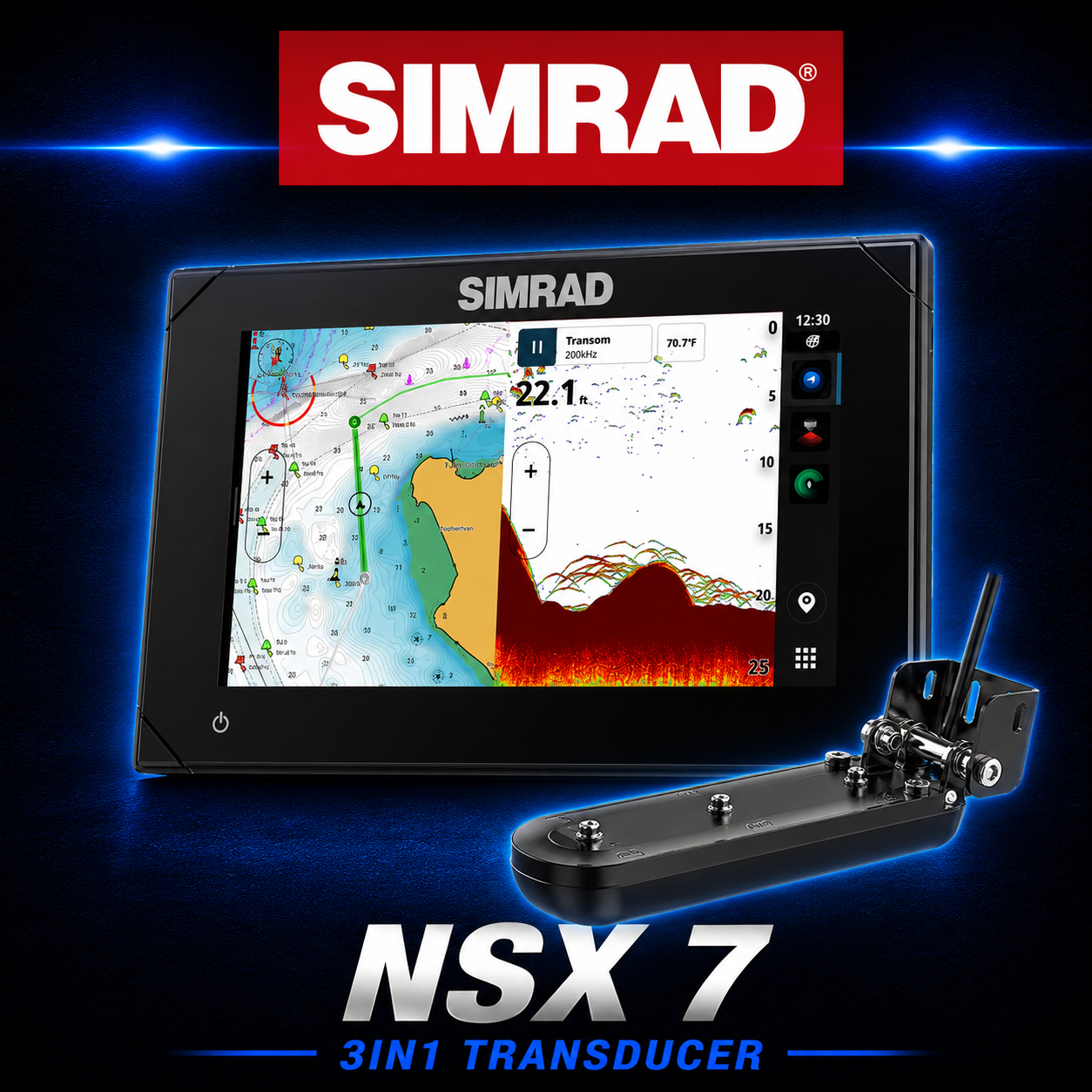 Simrad NSX 7 with 3-in-1 Transducer