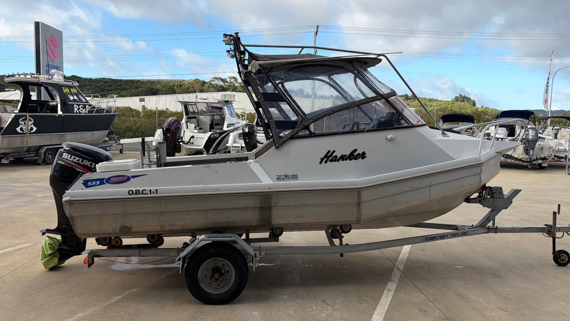 Used 2007 Stabicraft 533 alloy boat on galvanised trailer
