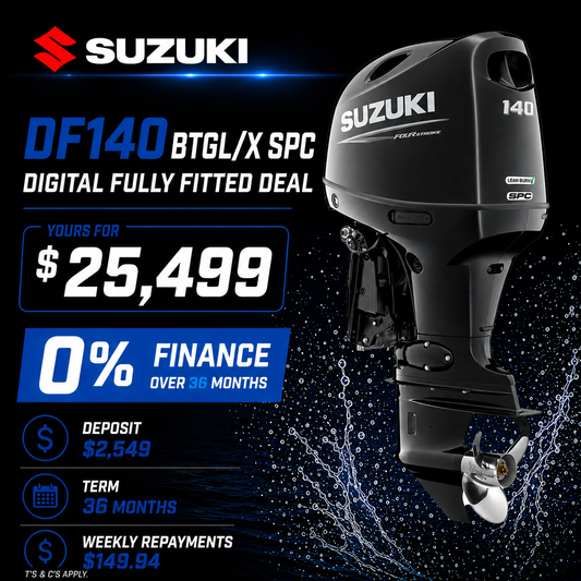 Suzuki DF140SPC Digital Outboard, 0% Finance offer, Warren Hay Marine, Whangarei 