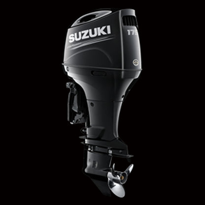 Suzuki DF175APX L/XL 175 horsepower 4-stroke outboard motor with digital controls and available 25-inch and 30-inch shaft options, displayed at Warren Hay Marine in Whangārei.