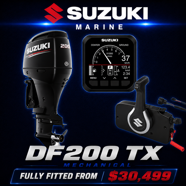 Suzuki DF200 TX V6 outboard engine, Fully Fitted, Warren Hay Marine, Whangarei